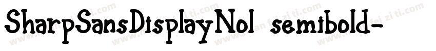 SharpSansDisplayNol semibold字体转换